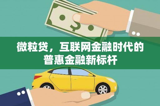 青阳微粒贷，互联网金融时代的普惠金融新标杆