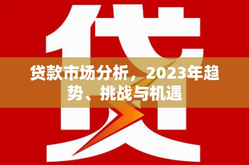 青阳贷款市场分析，2023年趋势、挑战与机遇