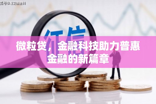 青阳微粒贷，金融科技助力普惠金融的新篇章