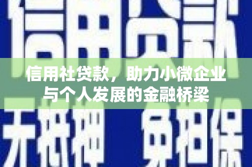 青阳信用社贷款，助力小微企业与个人发展的金融桥梁