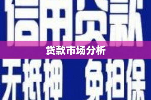 青阳贷款市场分析