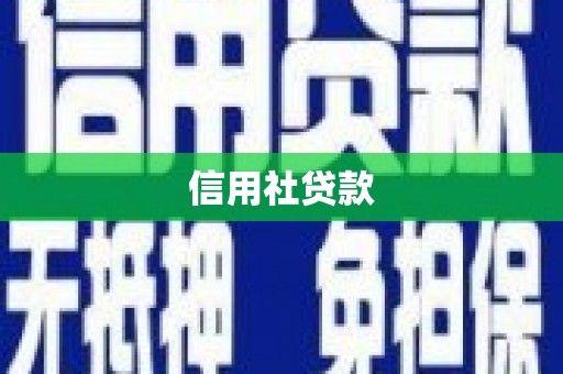 青阳信用社贷款