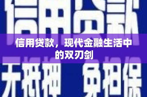 青阳信用贷款，现代金融生活中的双刃剑