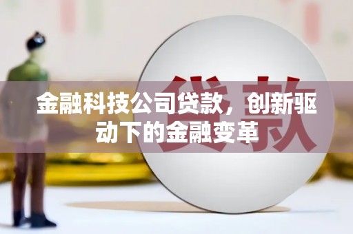 青阳金融科技公司贷款，创新驱动下的金融变革