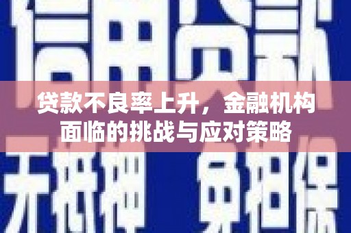 青阳贷款不良率上升，金融机构面临的挑战与应对策略