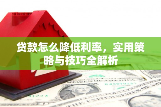 青阳贷款怎么降低利率，实用策略与技巧全解析