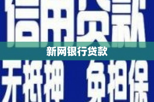 青阳新网银行贷款