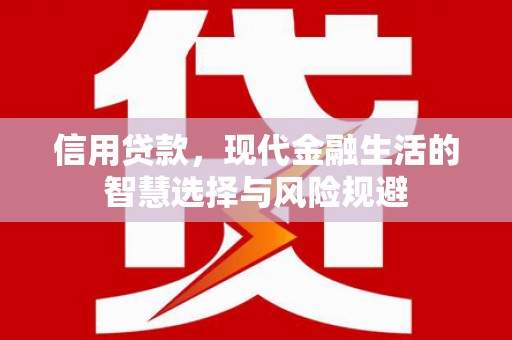 青阳信用贷款，现代金融生活的智慧选择与风险规避
