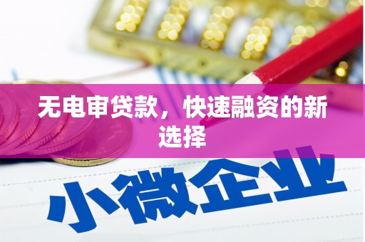 青阳无电审贷款，快速融资的新选择