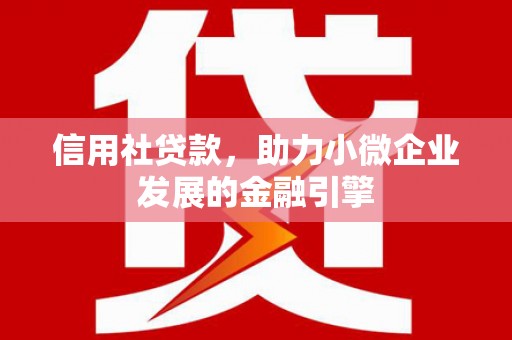 青阳信用社贷款，助力小微企业发展的金融引擎