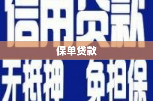 青阳保单贷款