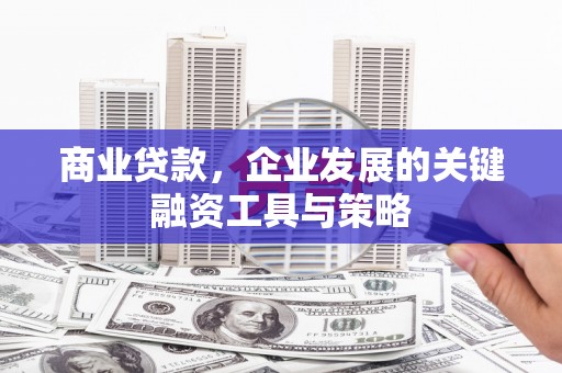 青阳商业贷款，企业发展的关键融资工具与策略