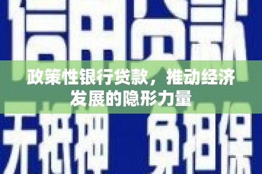 青阳政策性银行贷款，推动经济发展的隐形力量