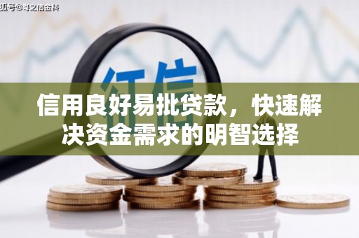 青阳信用良好易批贷款，快速解决资金需求的明智选择