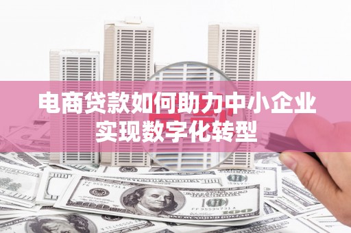 青阳电商贷款如何助力中小企业实现数字化转型