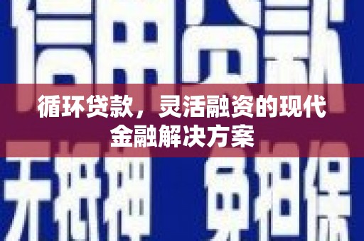 青阳循环贷款，灵活融资的现代金融解决方案