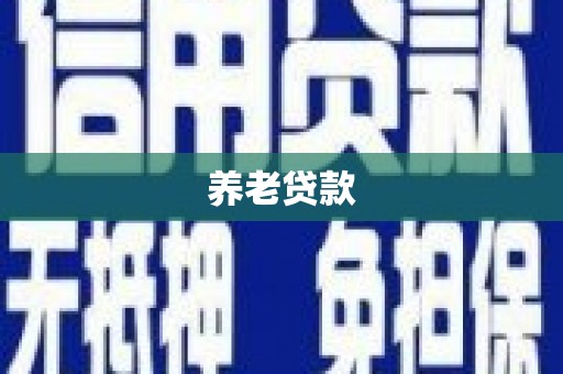 青阳养老贷款