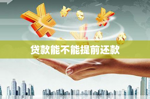 青阳贷款能不能提前还款