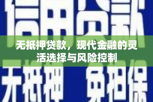 青阳无抵押贷款，现代金融的灵活选择与风险控制