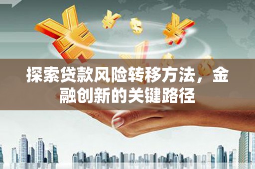 青阳探索贷款风险转移方法，金融创新的关键路径