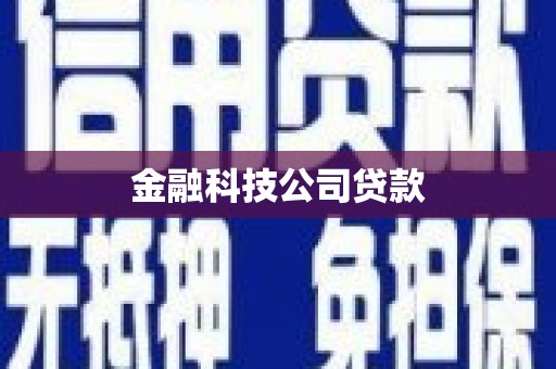 青阳金融科技公司贷款