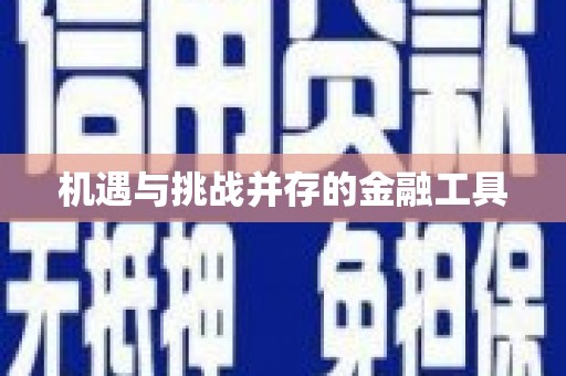 青阳机遇与挑战并存的金融工具