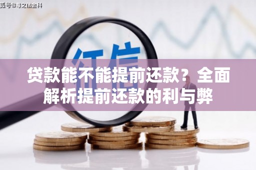 青阳贷款能不能提前还款？全面解析提前还款的利与弊