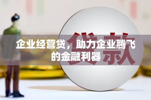 青阳企业经营贷，助力企业腾飞的金融利器