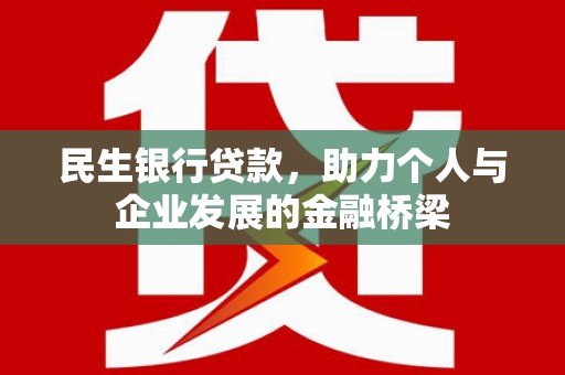 青阳民生银行贷款，助力个人与企业发展的金融桥梁