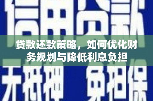 青阳贷款还款策略，如何优化财务规划与降低利息负担