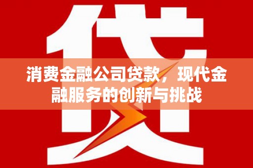 青阳消费金融公司贷款，现代金融服务的创新与挑战