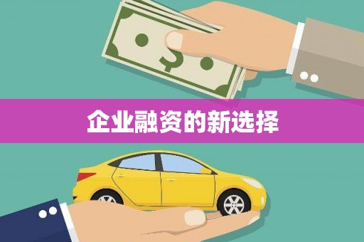 青阳企业融资的新选择