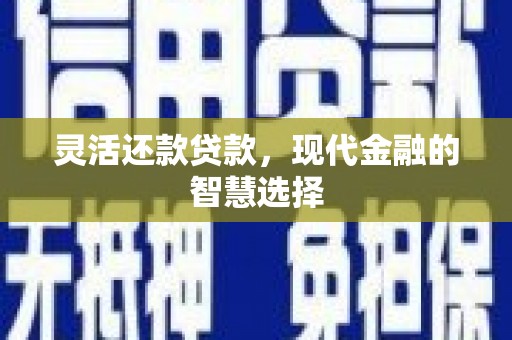 青阳灵活还款贷款，现代金融的智慧选择