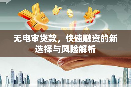 青阳无电审贷款，快速融资的新选择与风险解析