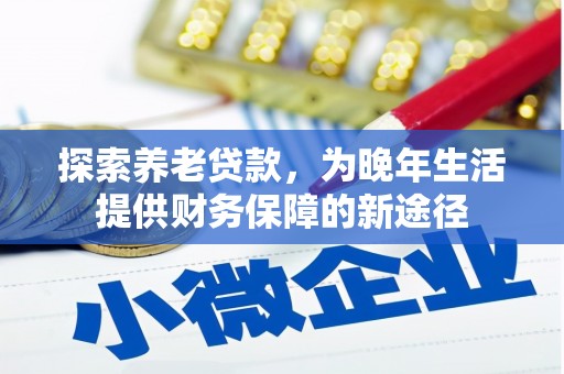 青阳探索养老贷款，为晚年生活提供财务保障的新途径