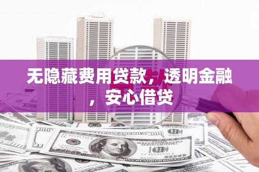 青阳无隐藏费用贷款，透明金融，安心借贷