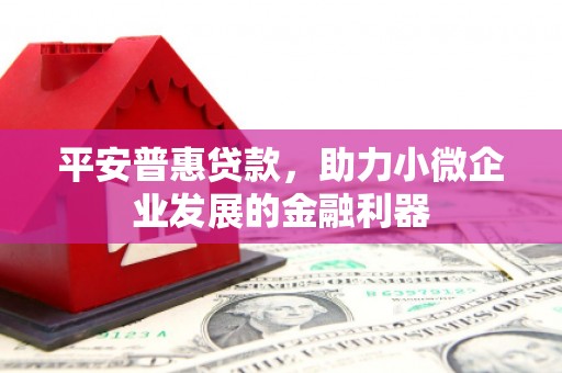 青阳平安普惠贷款，助力小微企业发展的金融利器