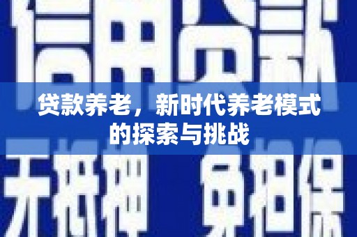 青阳贷款养老，新时代养老模式的探索与挑战