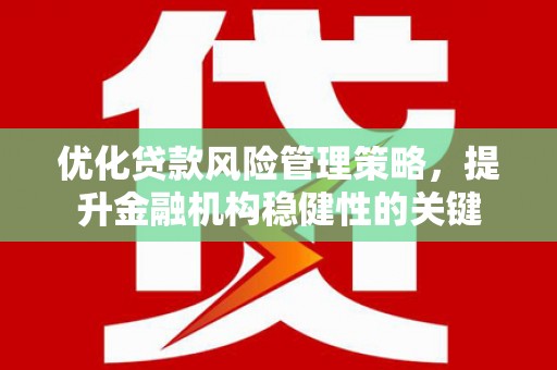 青阳优化贷款风险管理策略，提升金融机构稳健性的关键