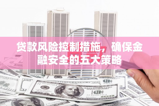 青阳贷款风险控制措施，确保金融安全的五大策略