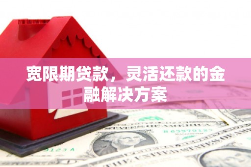 青阳宽限期贷款，灵活还款的金融解决方案