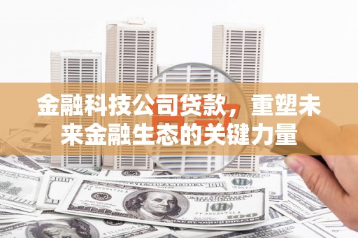 青阳金融科技公司贷款，重塑未来金融生态的关键力量