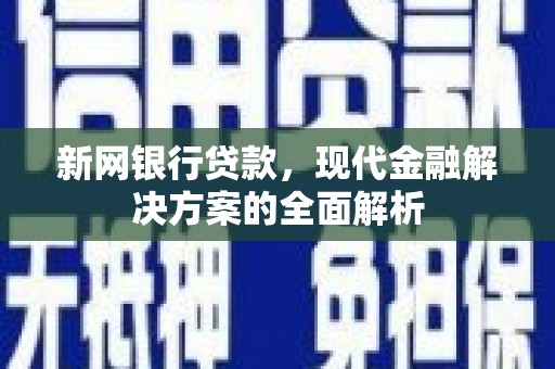 青阳新网银行贷款，现代金融解决方案的全面解析