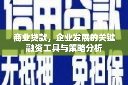 青阳商业贷款，企业发展的关键融资工具与策略分析