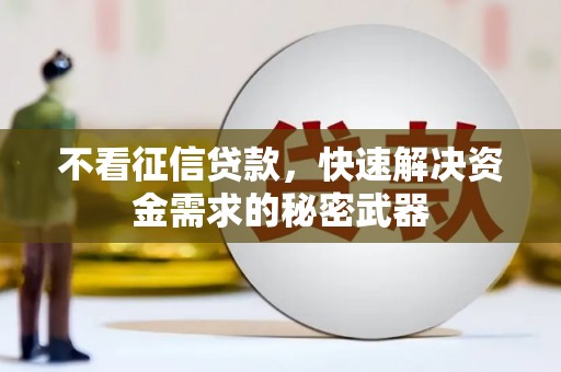青阳不看征信贷款，快速解决资金需求的秘密武器