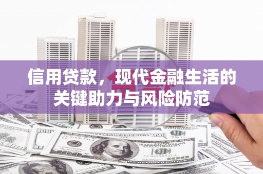青阳信用贷款，现代金融生活的关键助力与风险防范