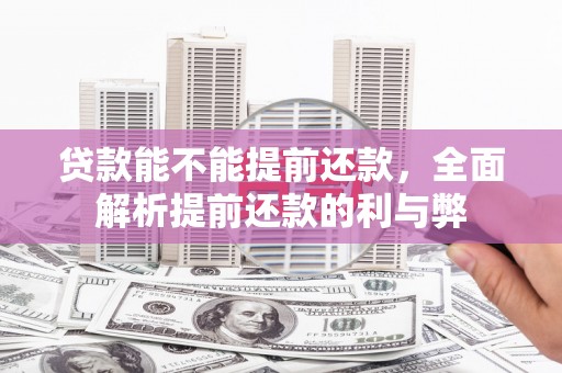 青阳贷款能不能提前还款，全面解析提前还款的利与弊
