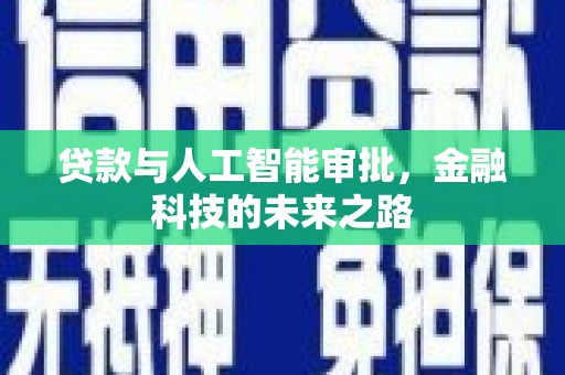 青阳贷款与人工智能审批，金融科技的未来之路