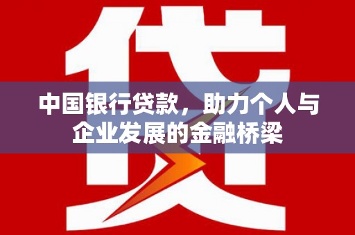 青阳中国银行贷款，助力个人与企业发展的金融桥梁
