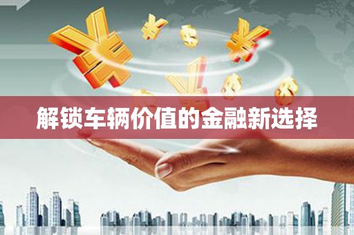 青阳解锁车辆价值的金融新选择